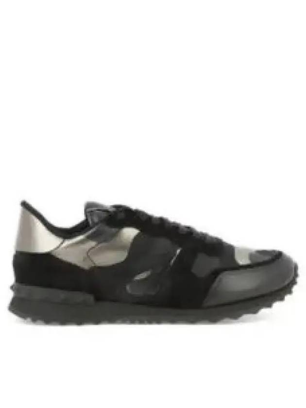 Rock Runner Camo Low Top Sneakers Black - VALENTINO - BALAAN 2