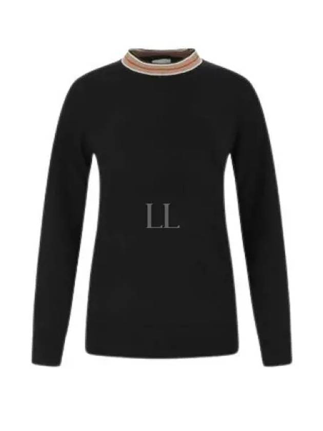 Cashmere Knit Top Black - BURBERRY - BALAAN 2