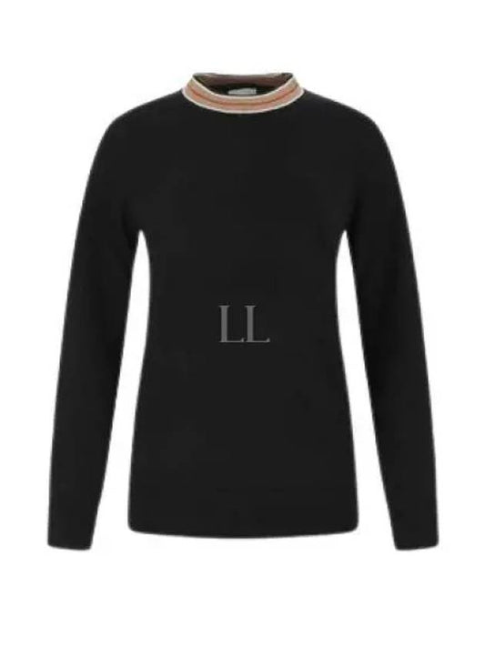 Cashmere Knit Top Black - BURBERRY - BALAAN 2