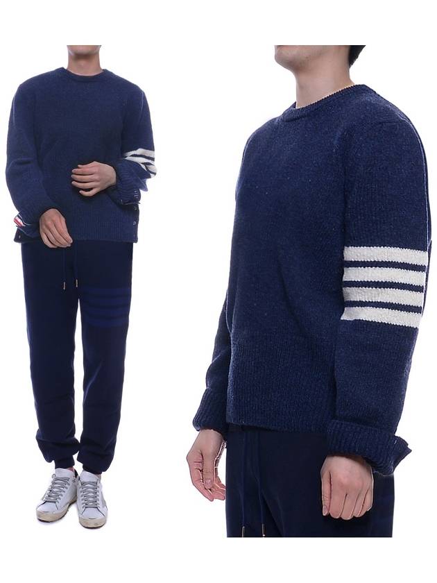 Diagonal Armband Knit Top Navy - THOM BROWNE - BALAAN 2