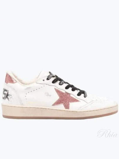 Ball Star Leather Low Top Sneakers Peach White - GOLDEN GOOSE - BALAAN 2