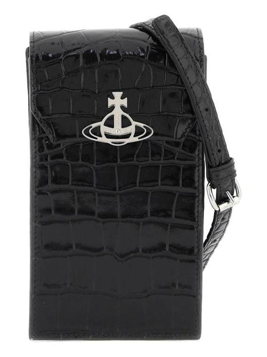 Crocodile Phone Cross Bag Black - VIVIENNE WESTWOOD - BALAAN 1