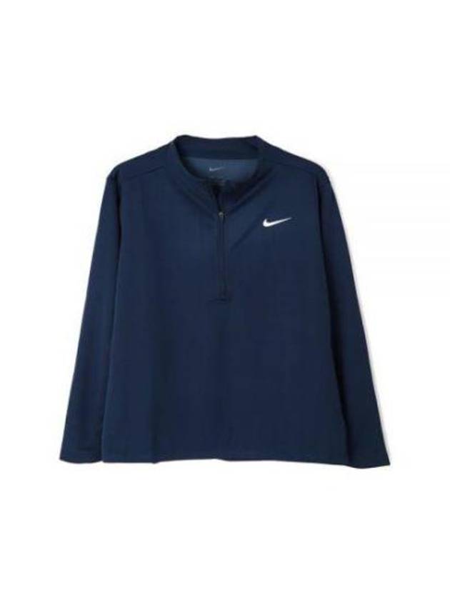 Women's Dri Fit UV Advantage Half Zip Long-Sleeve T-Shirt Navy - NIKE - BALAAN 2