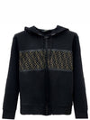 FF Logo Zip Up Hoodie Black - FENDI - BALAAN 2