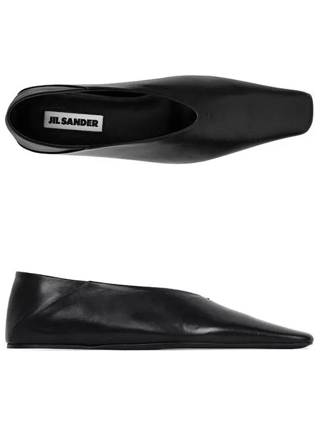 Women's Leather Flats Black - JIL SANDER - BALAAN 5