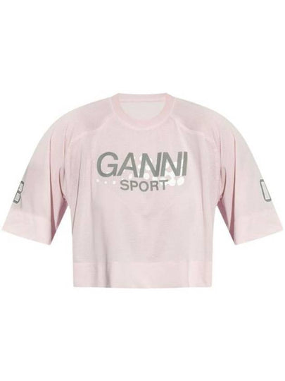 Active mesh cropped T shirt - GANNI - BALAAN 2