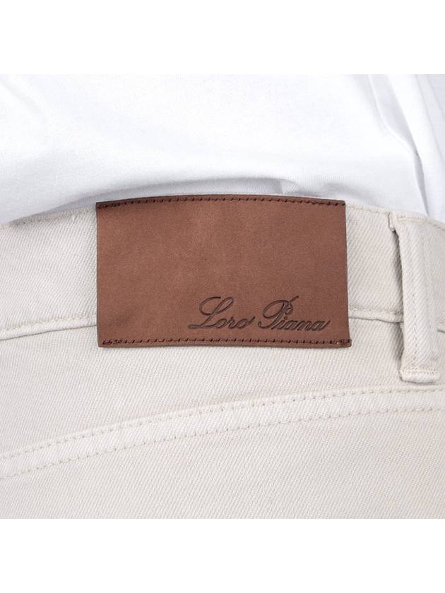 Men's 5 Pocket Straight Pants Ivory - LORO PIANA - BALAAN 8