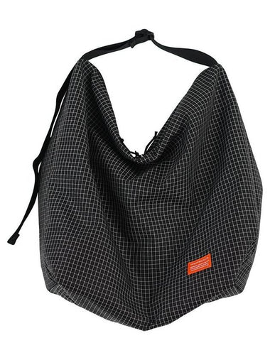 F137 Large Kangaroo Cross Bag Black Gridstop - POSHPROJECTS - BALAAN 1