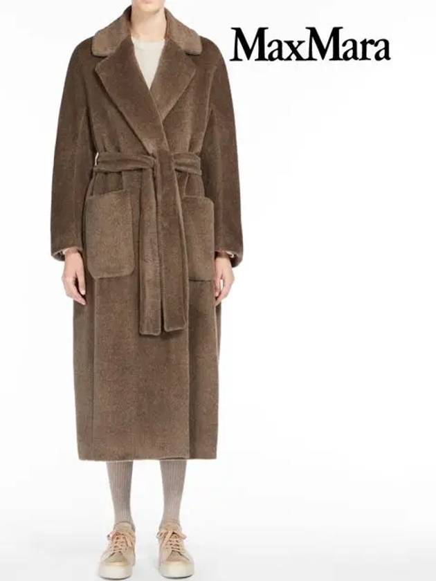 S Malaysia Alpaca Wool Single Coat Gray - MAX MARA - BALAAN.