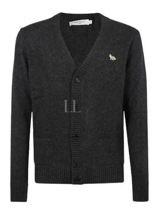 Baby Fox Patch Cosy Cardigan Dark Grey - MAISON KITSUNE - BALAAN 2