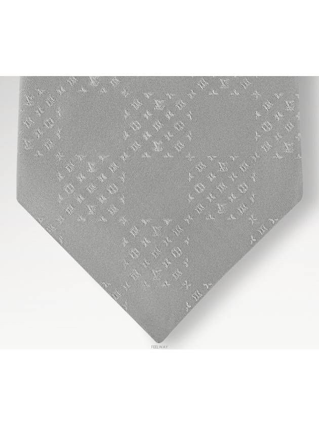 Men's Monogram Damier Tie Grey - LOUIS VUITTON - BALAAN 4