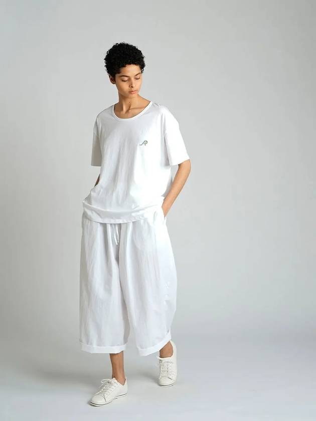 Crop Wide Pants White - ATHPLATFORM - BALAAN 3