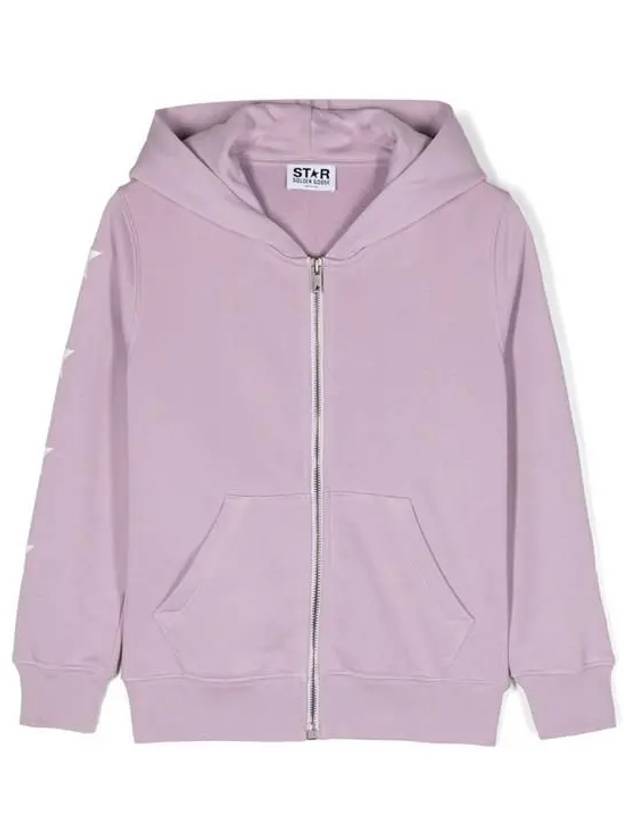 Kids Eight Star Printing Hooded Zip Up Pink - GOLDEN GOOSE - BALAAN 1