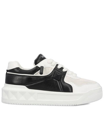 One Stud XL Low Top Sneakers Black White - VALENTINO - BALAAN 2