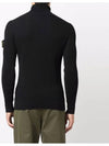 Wappen Patch Full Rib Pure Wool Knit Turtleneck Navy - STONE ISLAND - BALAAN 5