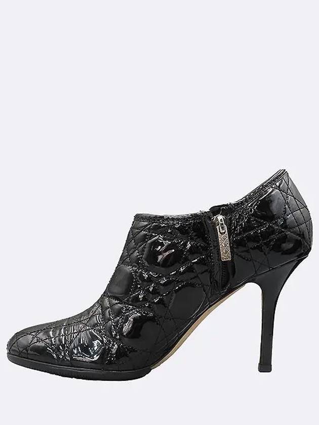 Black Patent Cannage Women s Short Shoes 37 - DIOR - BALAAN 5