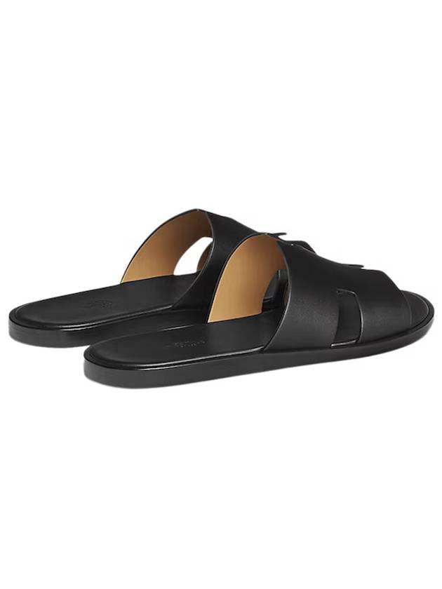 Men's Izmir Sandals Calfskin Classic Black - HERMES - BALAAN 9