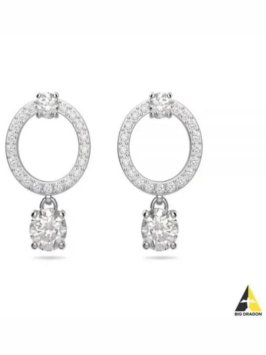 Attract Circle Earrings Silver - SWAROVSKI - BALAAN 2