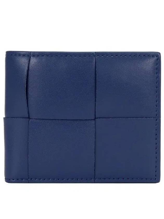 Intrecciato Cassette Half Wallet Blue - BOTTEGA VENETA - BALAAN 2