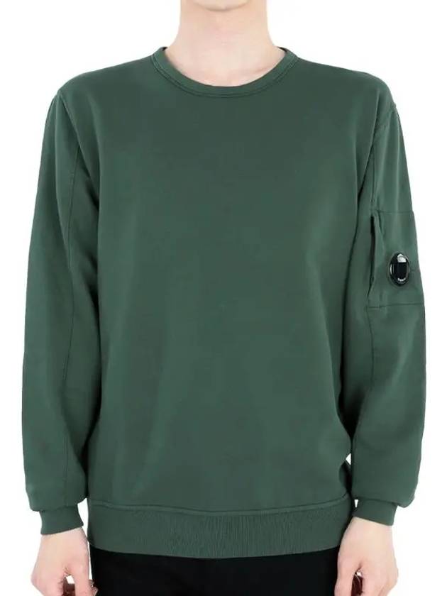 Light Fleece Sweatshirt Green - CP COMPANY - BALAAN 3