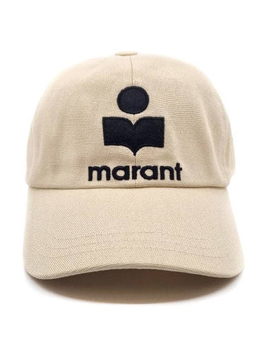 Isabel Marant Tyrone Logo Hat Ecru CQ001XFB A3C05A BKEC - ISABEL MARANT ETOILE - BALAAN 1