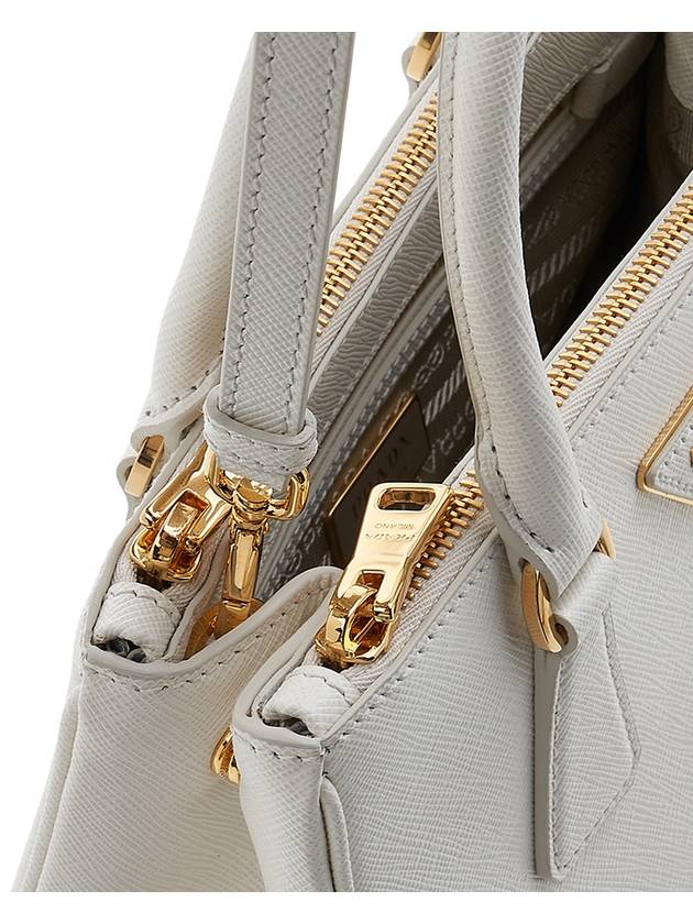 Galleria Saffiano Leather Small Tote Bag White - PRADA - BALAAN 10