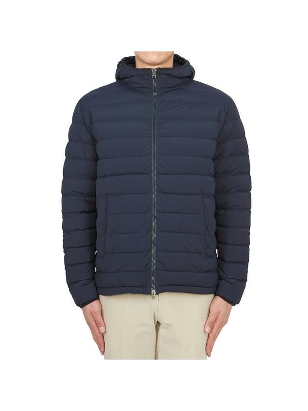 Down Hooded Padding Navy - HERNO - BALAAN 1