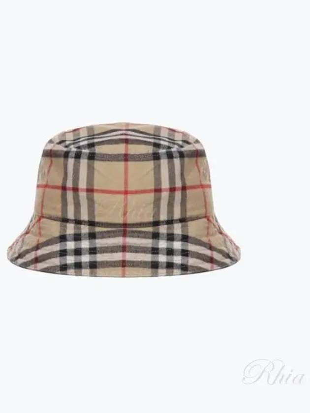 Check Cotton Bucket Hat Beige - BURBERRY - BALAAN 2