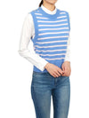 Striped Vest Blue - GANNI - BALAAN 8