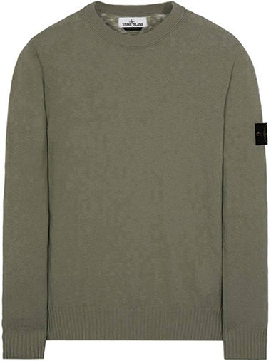 21SS 7415524B0 V0058 Wappen Patch Crew Neck Knit Khaki Men’s Knit TJ - STONE ISLAND - BALAAN 1