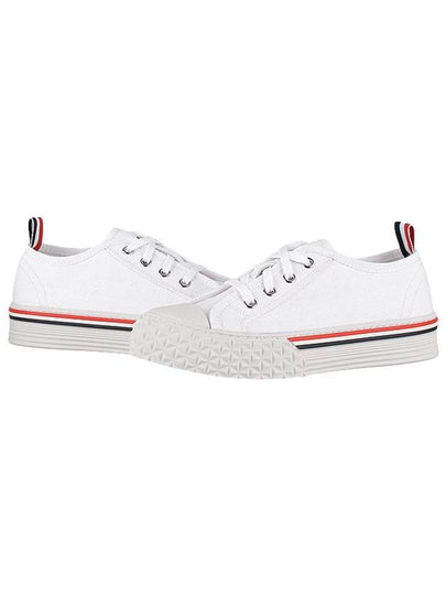 Canvas College Low Top Sneakers White - THOM BROWNE - BALAAN 2