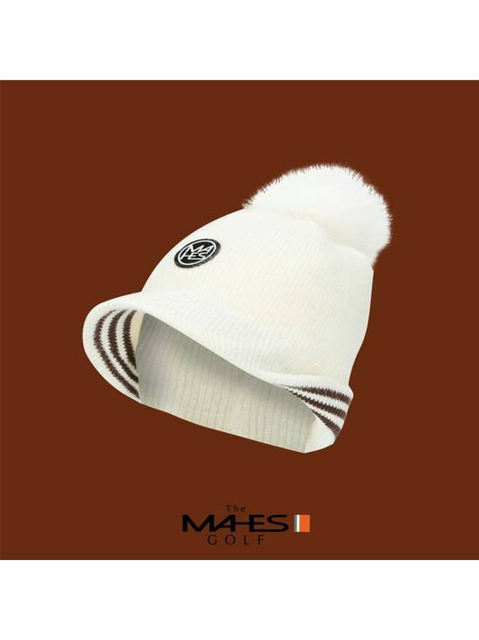 Logo bucket hat ivory orange label angora fur bell beanie cap EC00725 - MAHES - BALAAN 2