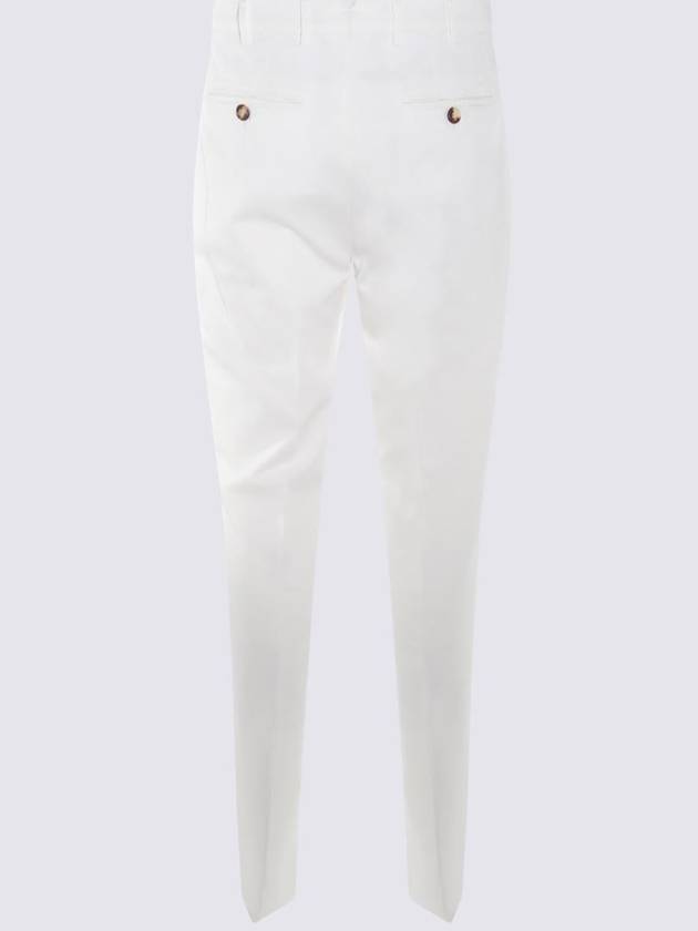 Cotton Chino Straight Pants White - BRUNELLO CUCINELLI - BALAAN 5