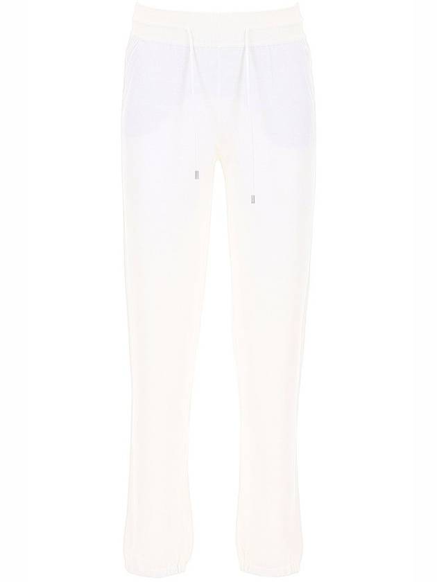 Terracotta Cotton Track Pants Cream White - LORO PIANA - BALAAN 1