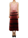 Curtis Women s Sleeveless Long Pleated Dress WD650Z BLACK RED Knit Set - ALLSAINTS - BALAAN 2