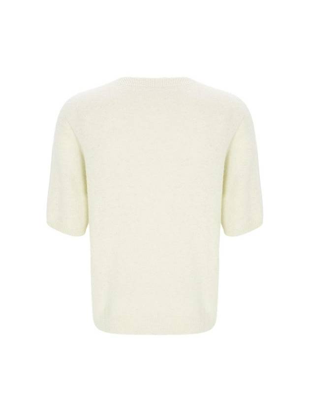 Wool Round Neck Knit Top Ivory - CALLAITE - BALAAN 3