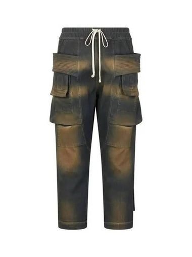 MEN DRKSHDW Cropped Smudge Cargo Pants Brown 270844 - RICK OWENS - BALAAN 1