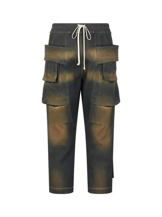 MEN DRKSHDW Cropped Smudge Cargo Pants Brown 270844 - RICK OWENS - BALAAN 1