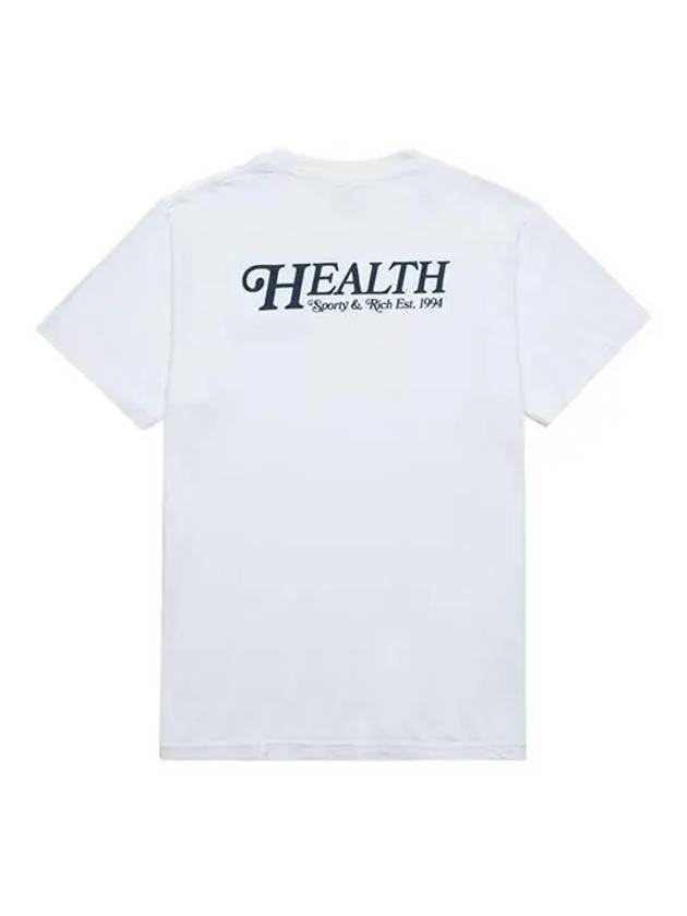 Health Print Crew Neck Cotton Short Sleeve T-shirt White - SPORTY & RICH - BALAAN 6