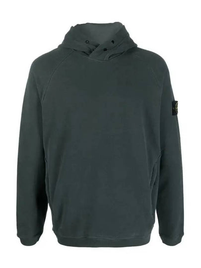 Logo Patch Hoodie Green - STONE ISLAND - BALAAN 2