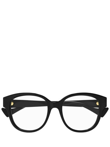 Eyewear Round Acetate Eyeglasses Black - GUCCI - BALAAN 1