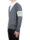 Men's Sustainable Classic Diagonal Wool Cardigan Medium Grey - THOM BROWNE - BALAAN 4