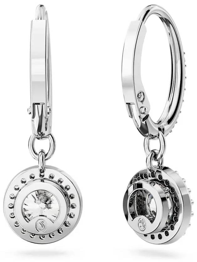 Una Angelic Crystal Drop Earrings Silver - SWAROVSKI - BALAAN 6