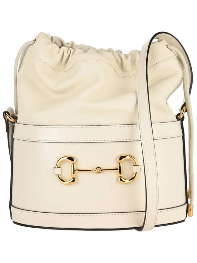 Women's 1955 Horsebit Small Bucket Bag White - GUCCI - BALAAN 1