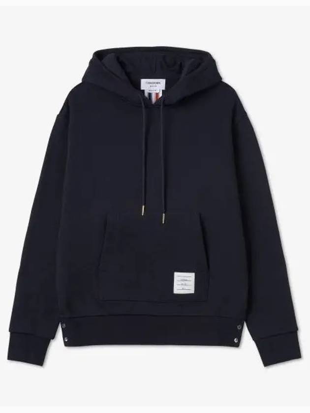 Men's Center Back Stripe Logo Patch Hoodie Navy - THOM BROWNE - BALAAN 2