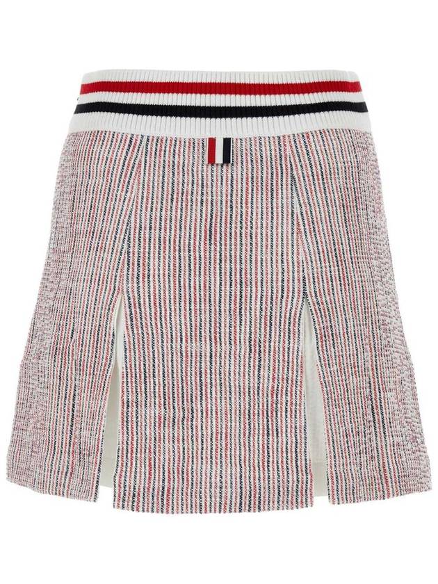 Tweed Seersucker Pleated Skirt FJK117AJ0144 - THOM BROWNE - BALAAN 3