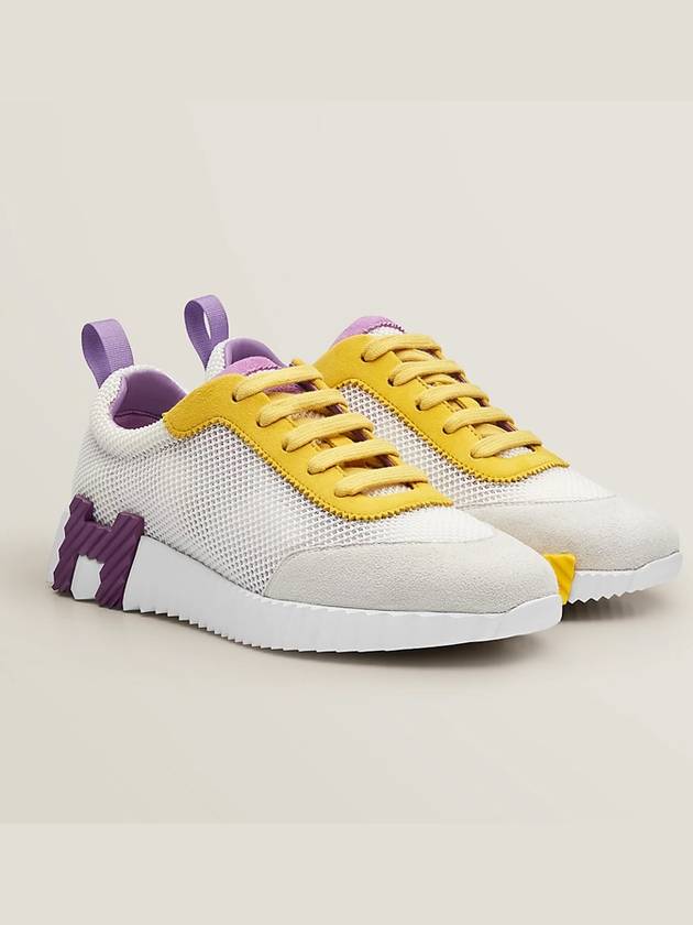 Bouncing Mesh Low Top Sneakers White Purple - HERMES - BALAAN.