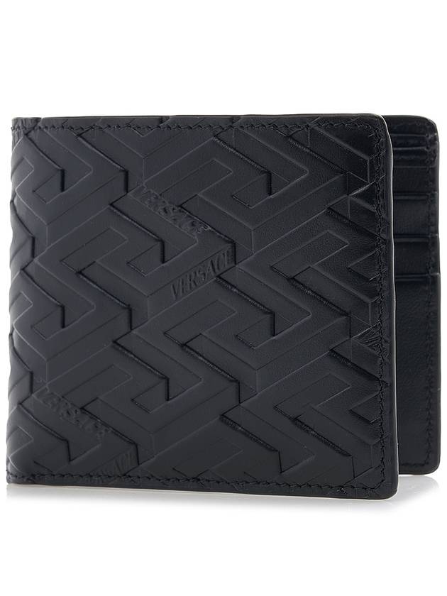 Greca Signature Leather Half Wallet Black - VERSACE - BALAAN 2