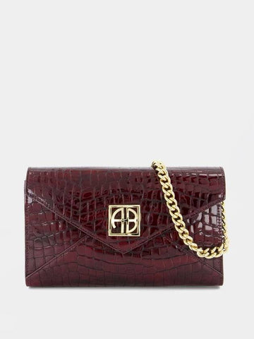 Elly Small Clutch - ANINE BING - Leather - Burgundy - ANINE BING - BALAAN 1