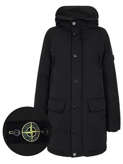 Kids Compass Badge Hooded Padding Black - STONE ISLAND - BALAAN 2